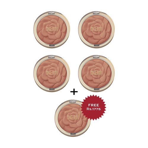 Milani Rose Powder Blush Blossomtime Rose 4pc Set + 1 Full Size Product Worth 25% Value Free