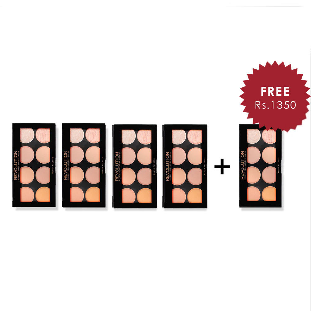 Makeup Revolution Ultra Blush Palette Hot Spice 4Pcs Set + 1 Full Size Product Worth 25% Value Free