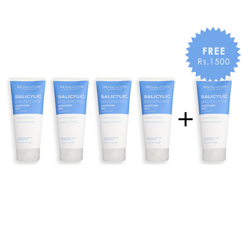 Revolution Body Skincare Salicylic (Balancing) Moisture Gel 4pc Set + 1 Full Size Product Worth 25% Value Free