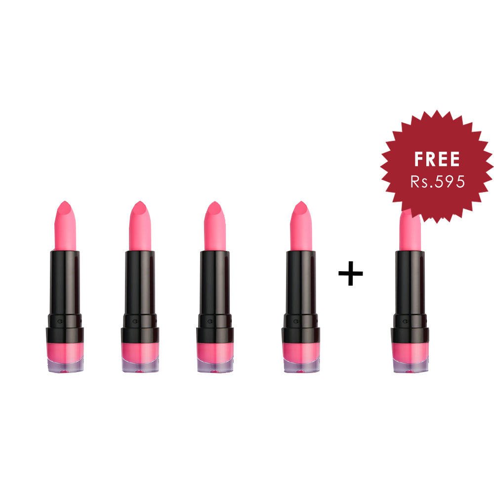 Makeup Revolution Cutie 139 Matte Lipstick 4Pcs Set + 1 Full Size Product Worth 25% Value Free
