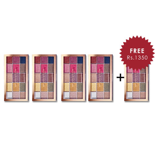 Makeup Revolution Foil Frenzy Creation Eyeshadow Palette 4Pcs Set + 1 Full Size Product Worth 25% Value Free