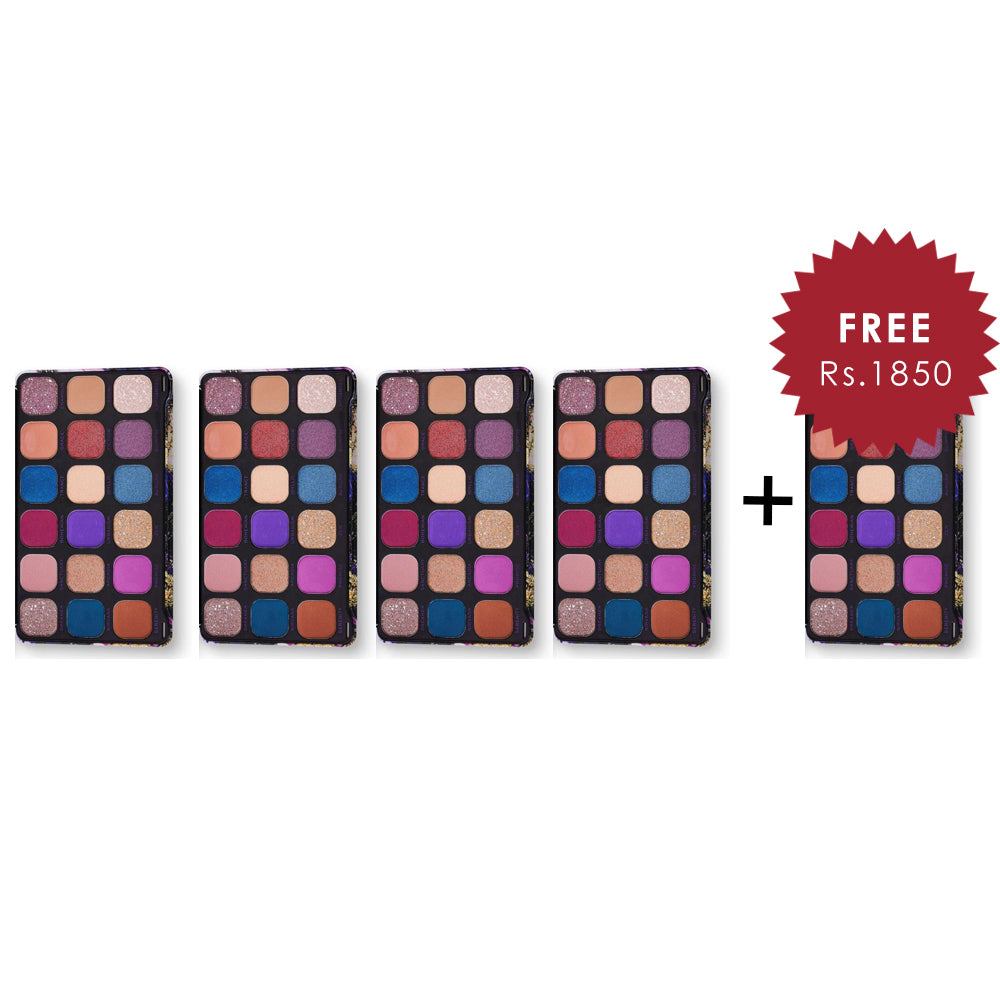 Makeup Revolution Forever Flawless Utopia Eyeshadow Palette 4Pcs Set + 1 Full Size Product Worth 25% Value Free