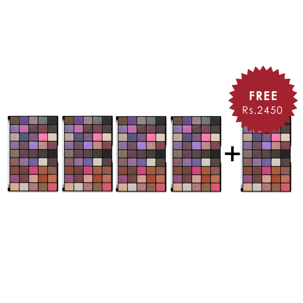 Makeup Revolution Maxi Reloaded Baby Grand Eyeshadow Palette 4Pcs Set + 1 Full Size Product Worth 25% Value Free