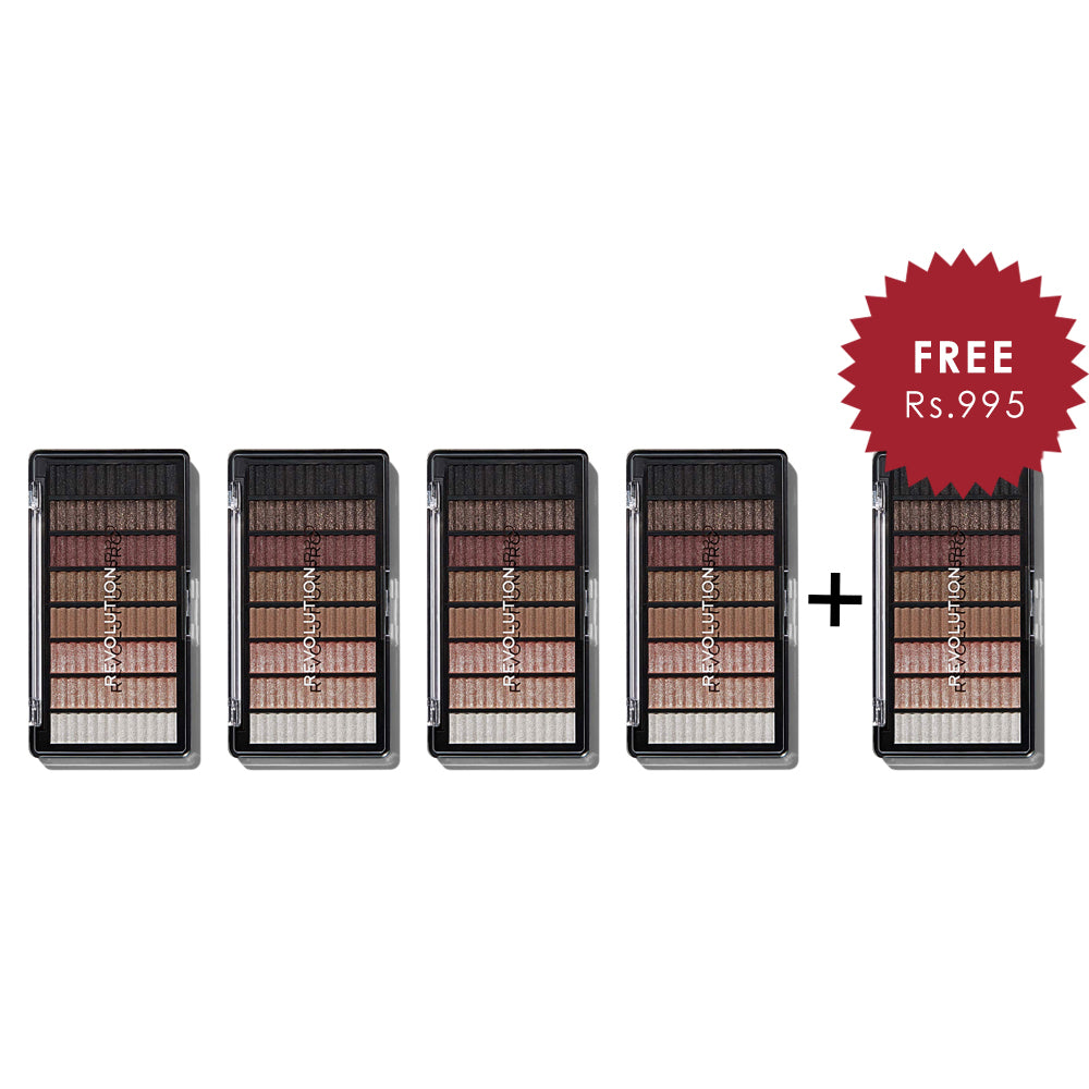 Revolution Pro Supreme Eyeshadow Palette - Captivate 4Pcs Set + 1 Full Size Product Worth 25% Value Free