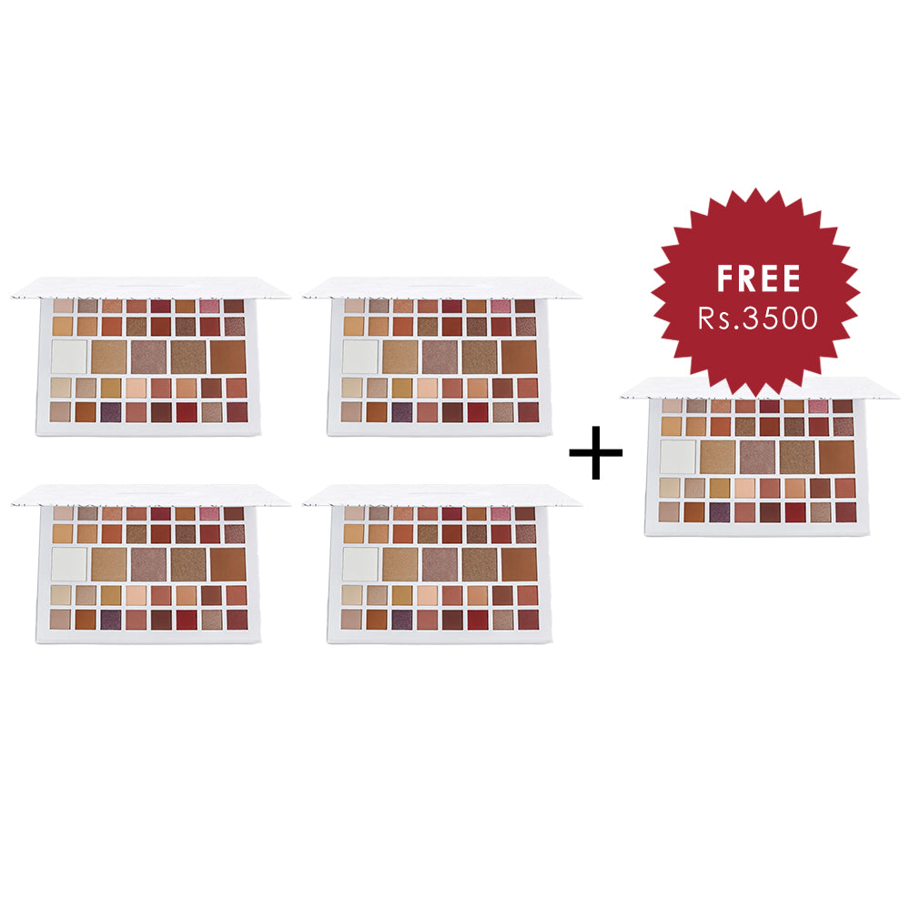 XX Revolution X-tra Nude Eyeshadow Palette 4pc Set + 1 Full Size Product Worth 25% Value Free