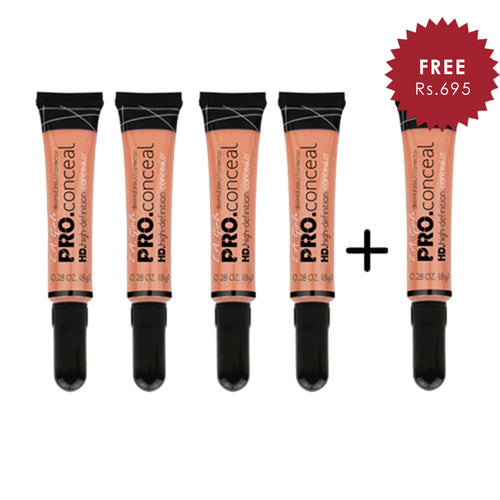 L.A. Girl Pro Conceal HD- Peach Corrector 4pc Set + 1 Full Size Product Worth 25% Value Free